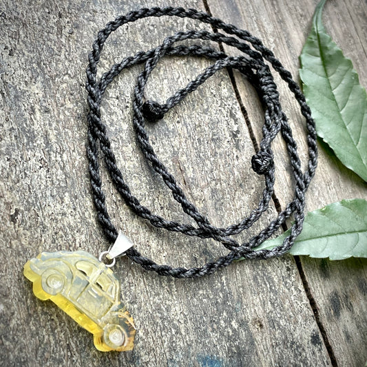 Amber Love Bug Necklace