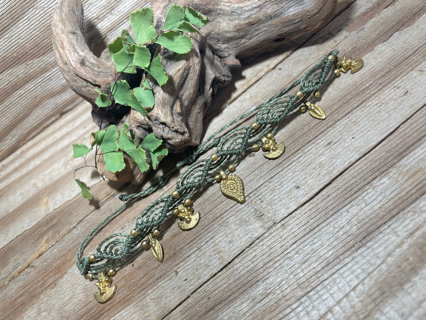 Boho Macrame Anklet & Bracelet Adjustable