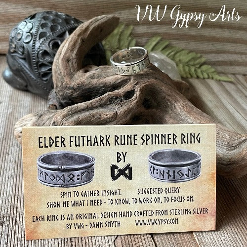 Ancient Rune Insight Spinner Ring