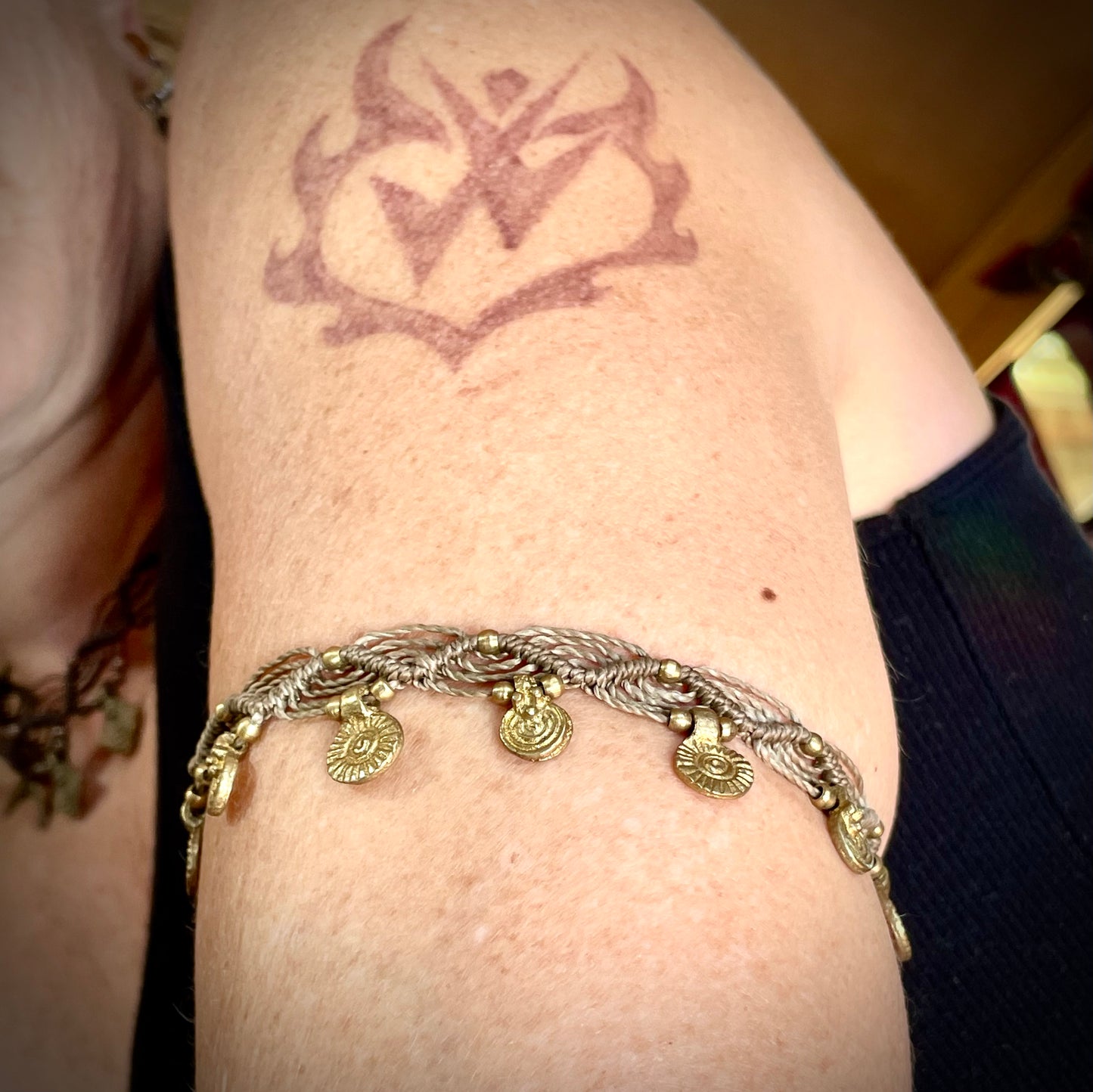 Boho Macrame Anklet & Bracelet Adjustable