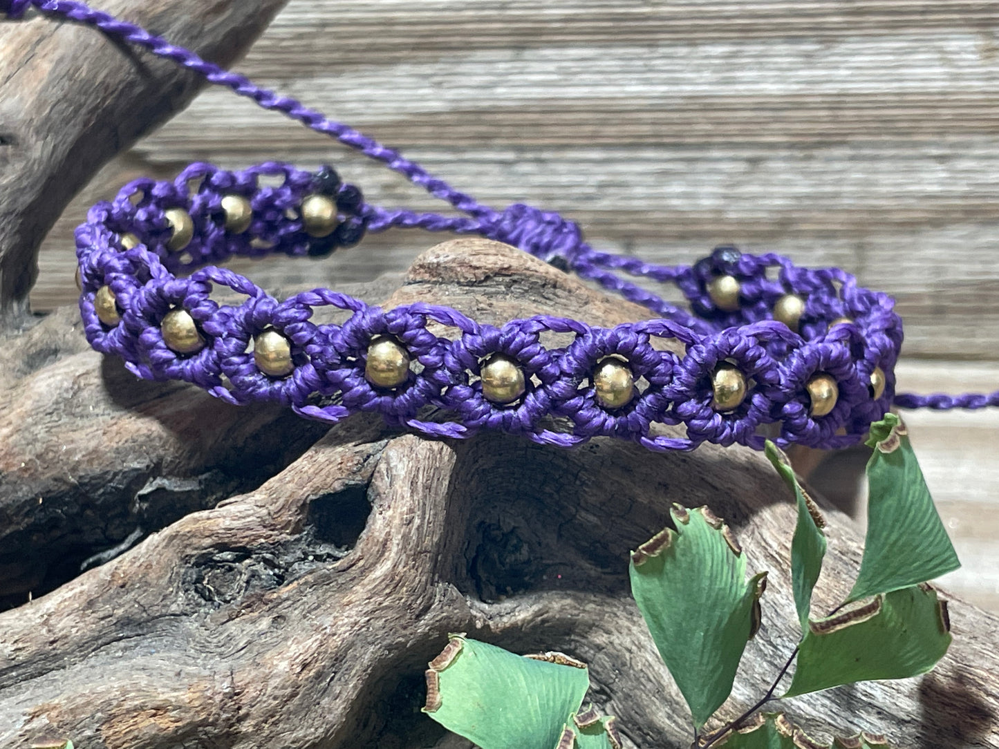 Brass & Lace sm Macrame Bracelet