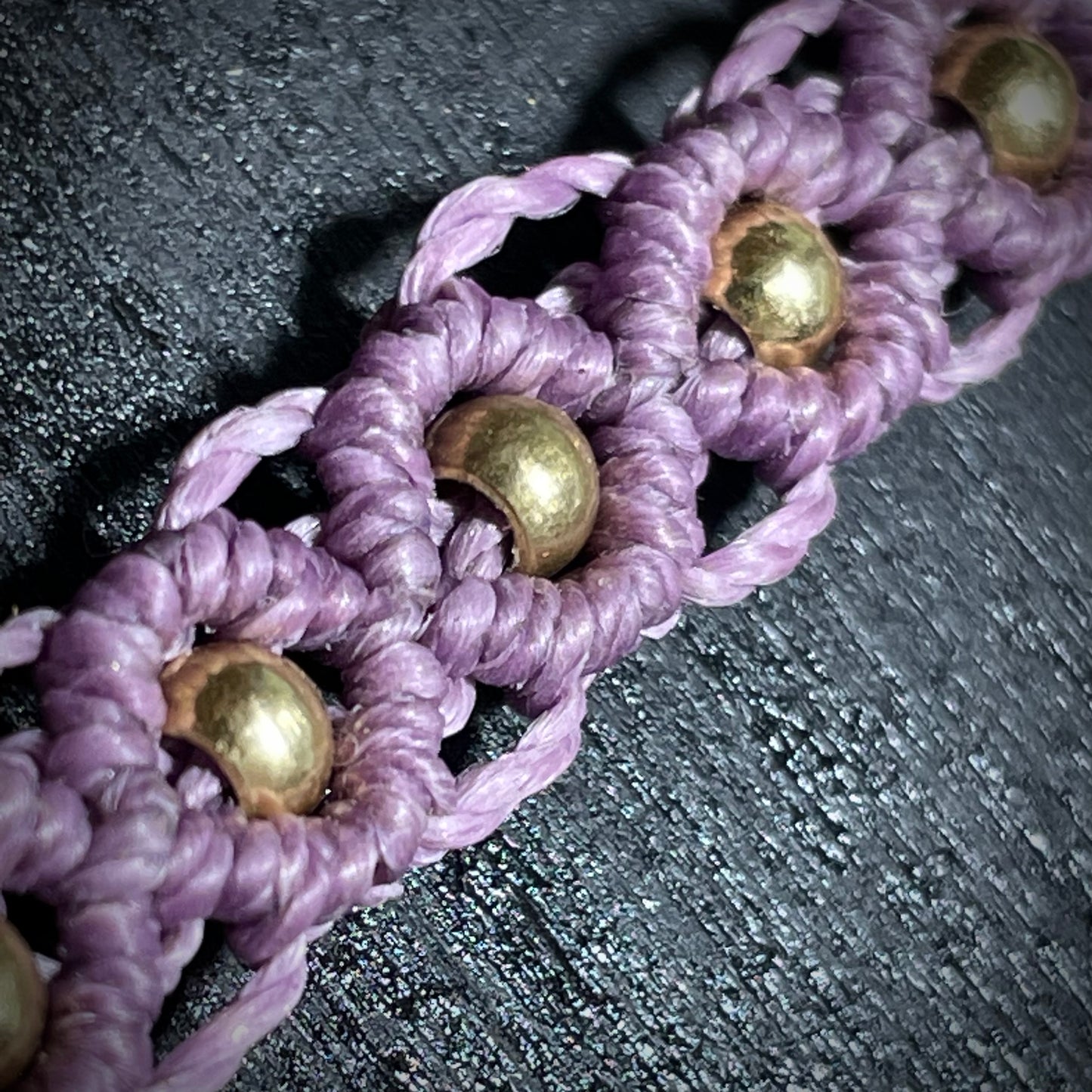 Brass & Lace sm Macrame Bracelet