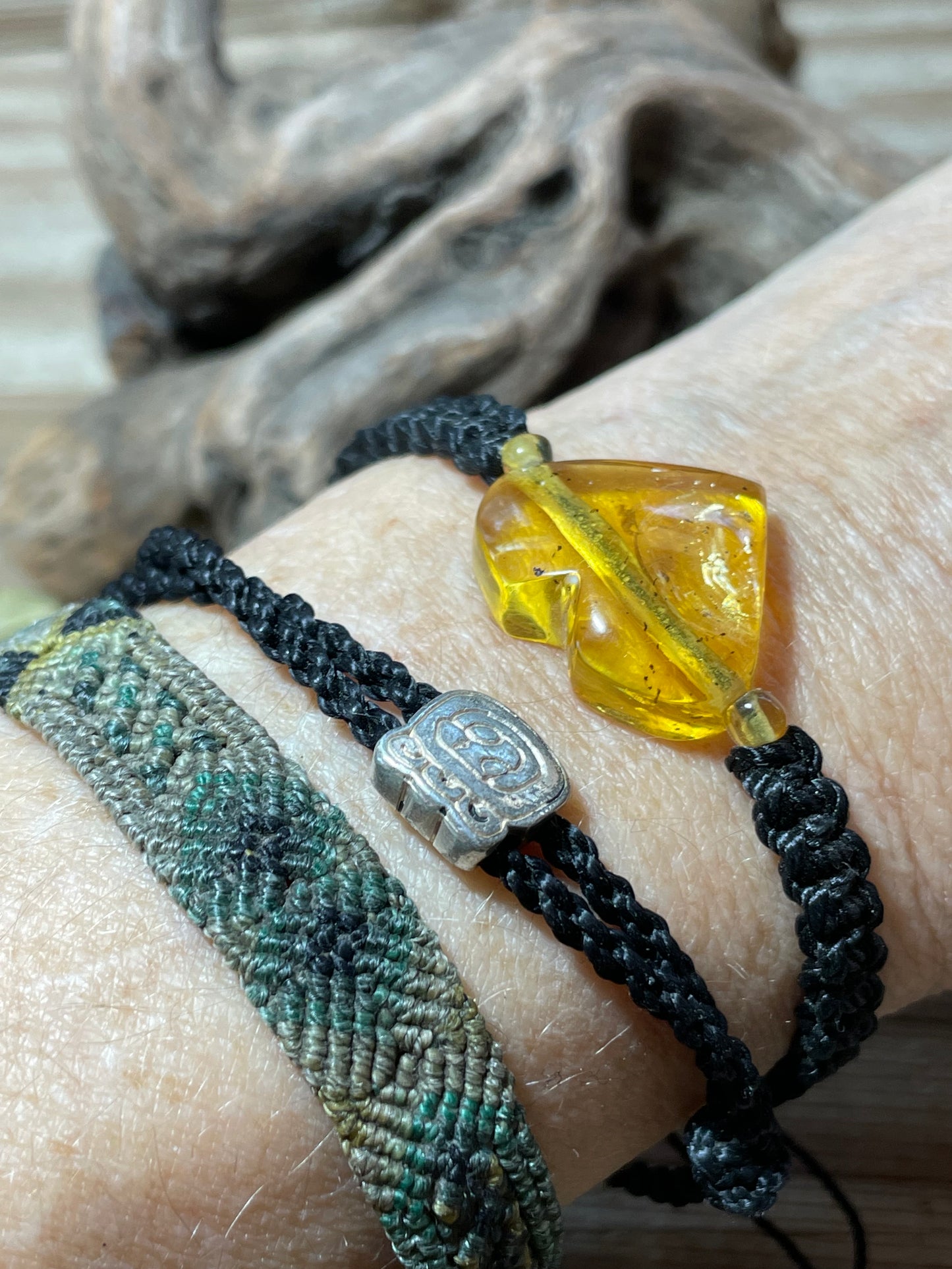 Amber Heart Bracelet Adjustable