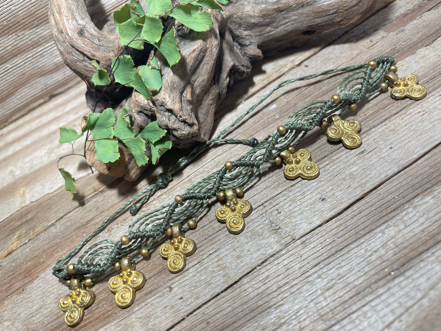 Boho Macrame Anklet & Bracelet Adjustable