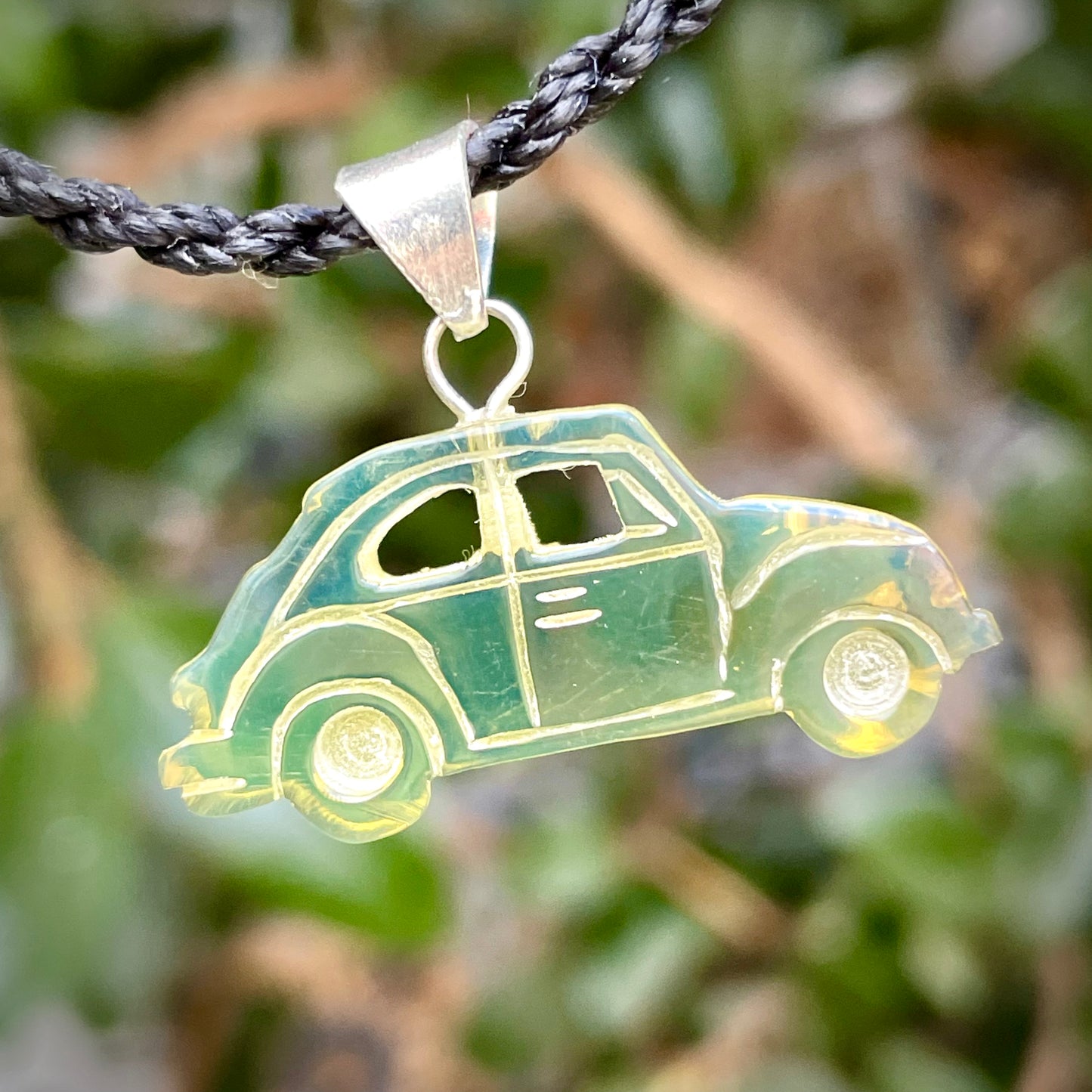 Amber Love Bug Necklace