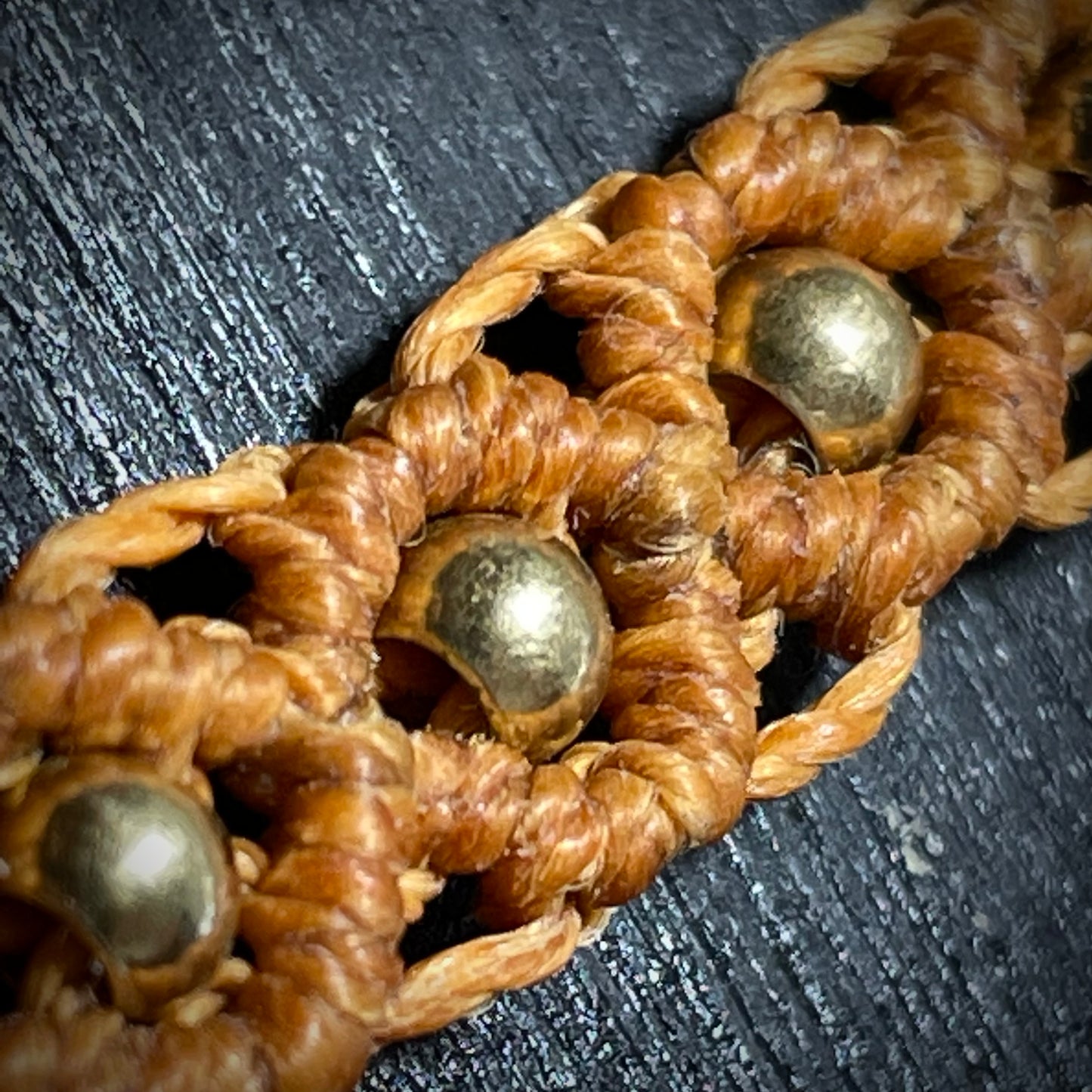 Brass & Lace sm Macrame Bracelet