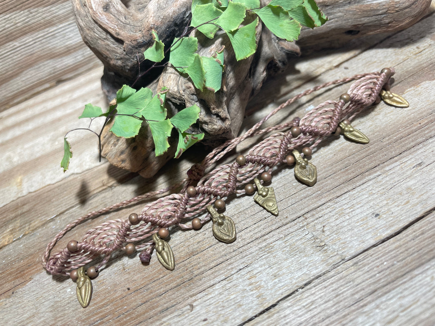Boho Macrame Anklet & Bracelet Adjustable