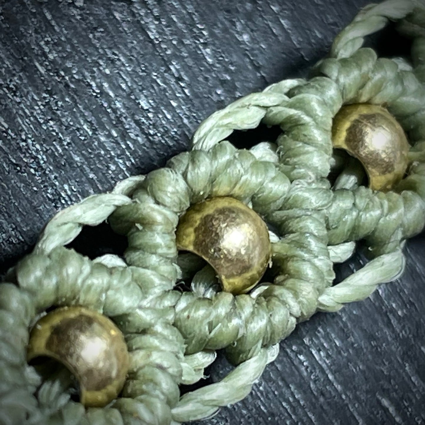 Brass & Lace sm Macrame Bracelet
