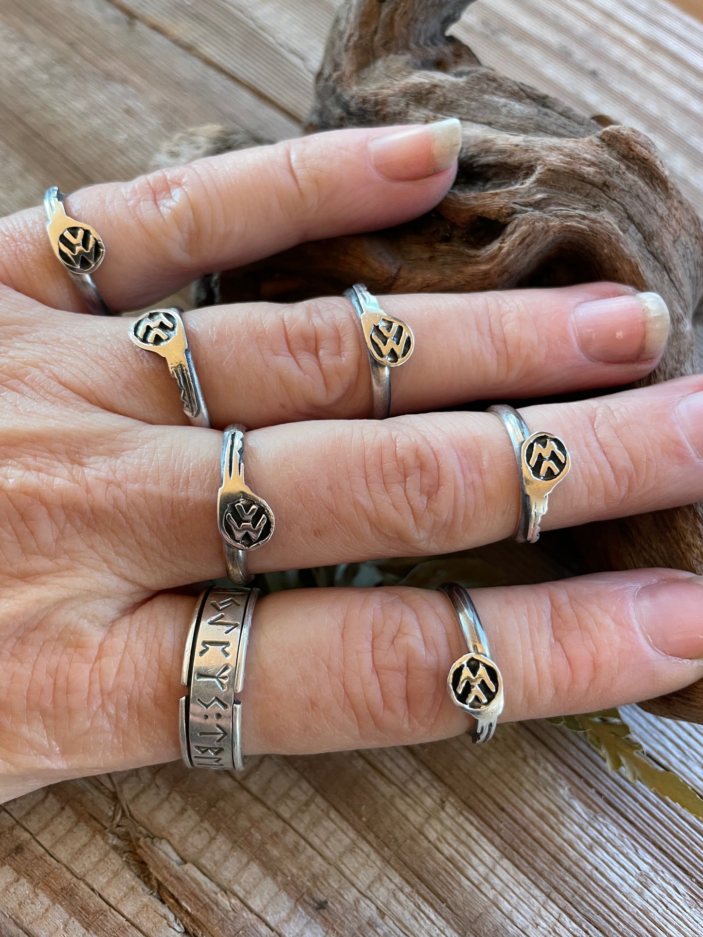 Keys to Freedom Sterling Silver Rings