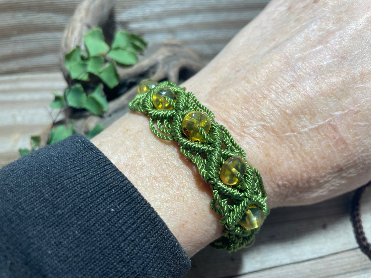 Chiapas Amber Lace Soft Macrame Bracelets