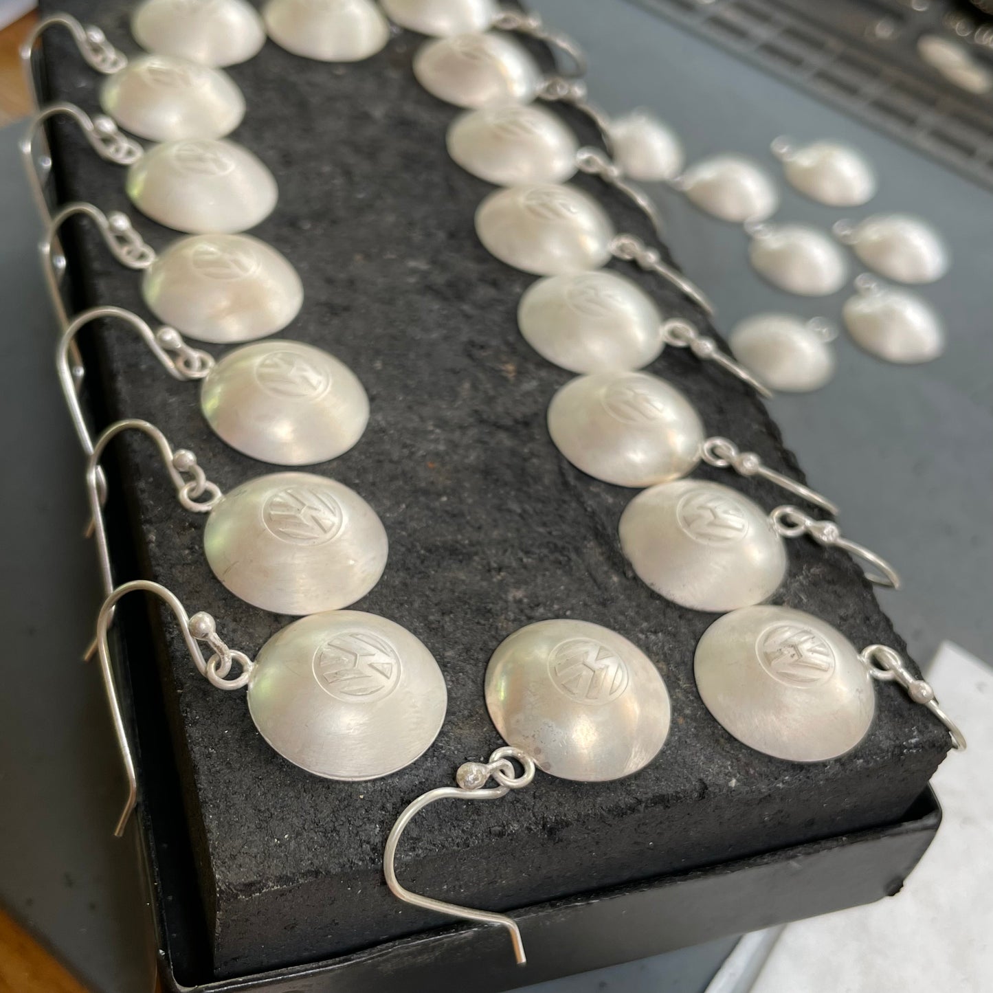 Classic Hub Cap Sterling Earrings