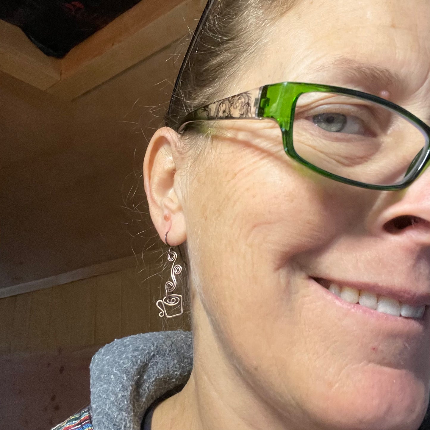 Coffee & Tea Swirls Earrings Hypo