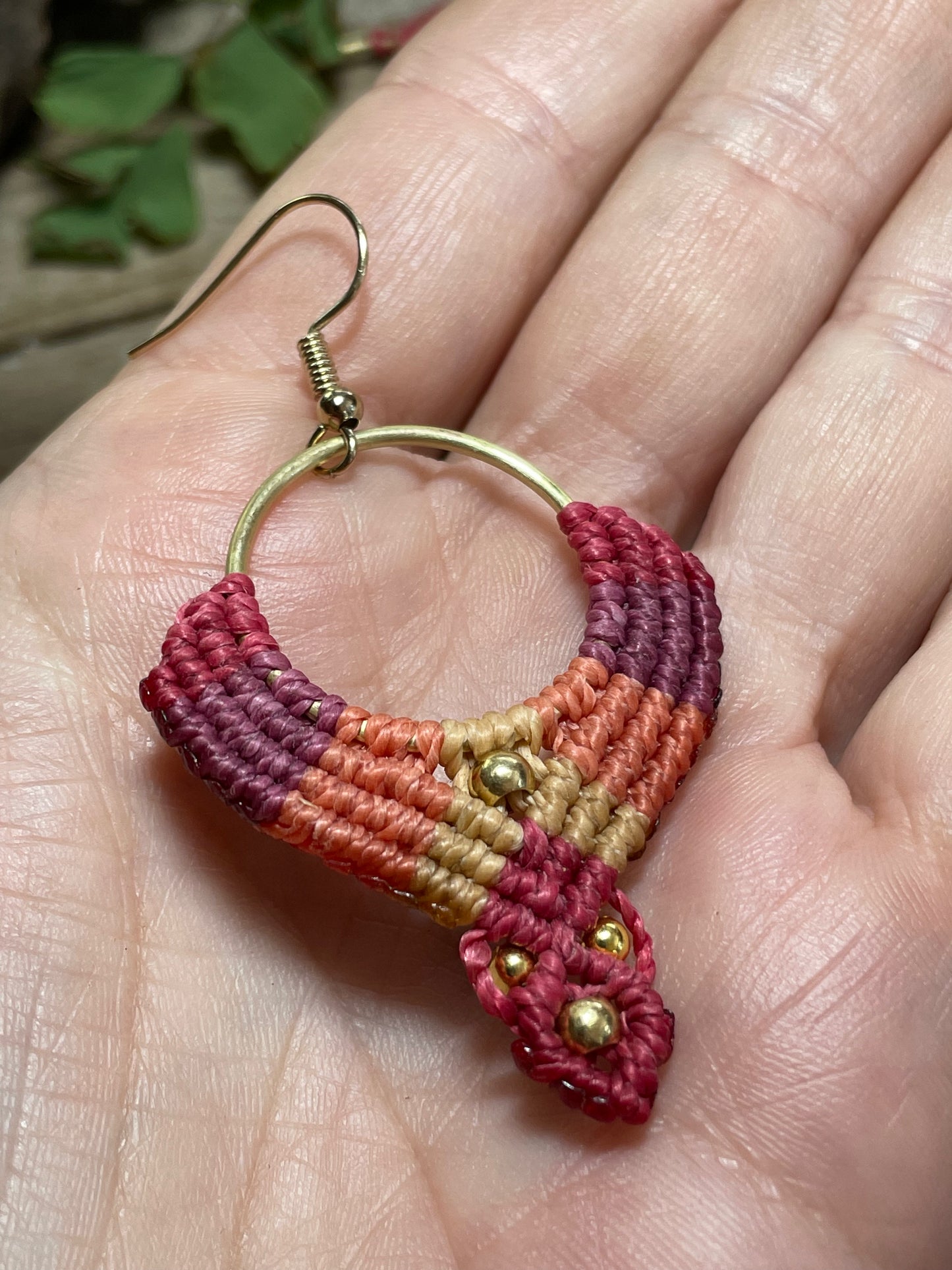 Multi Color Macramé Earrings Hypo