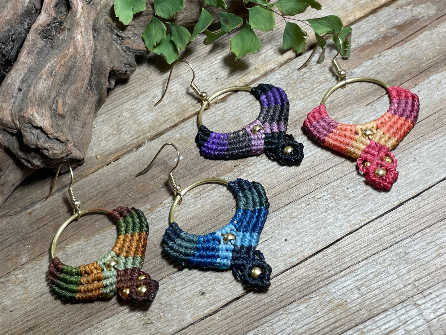 Multi Color Macramé Earrings Hypo