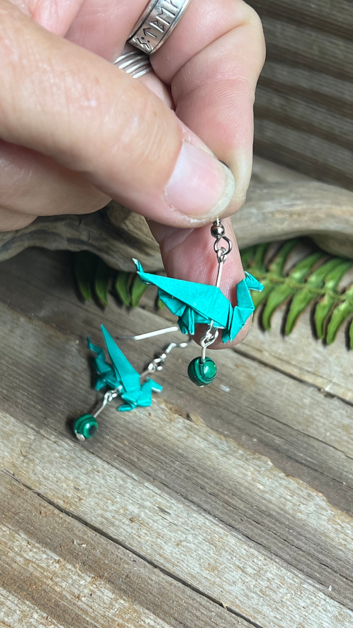 Origami Dragon Earrings