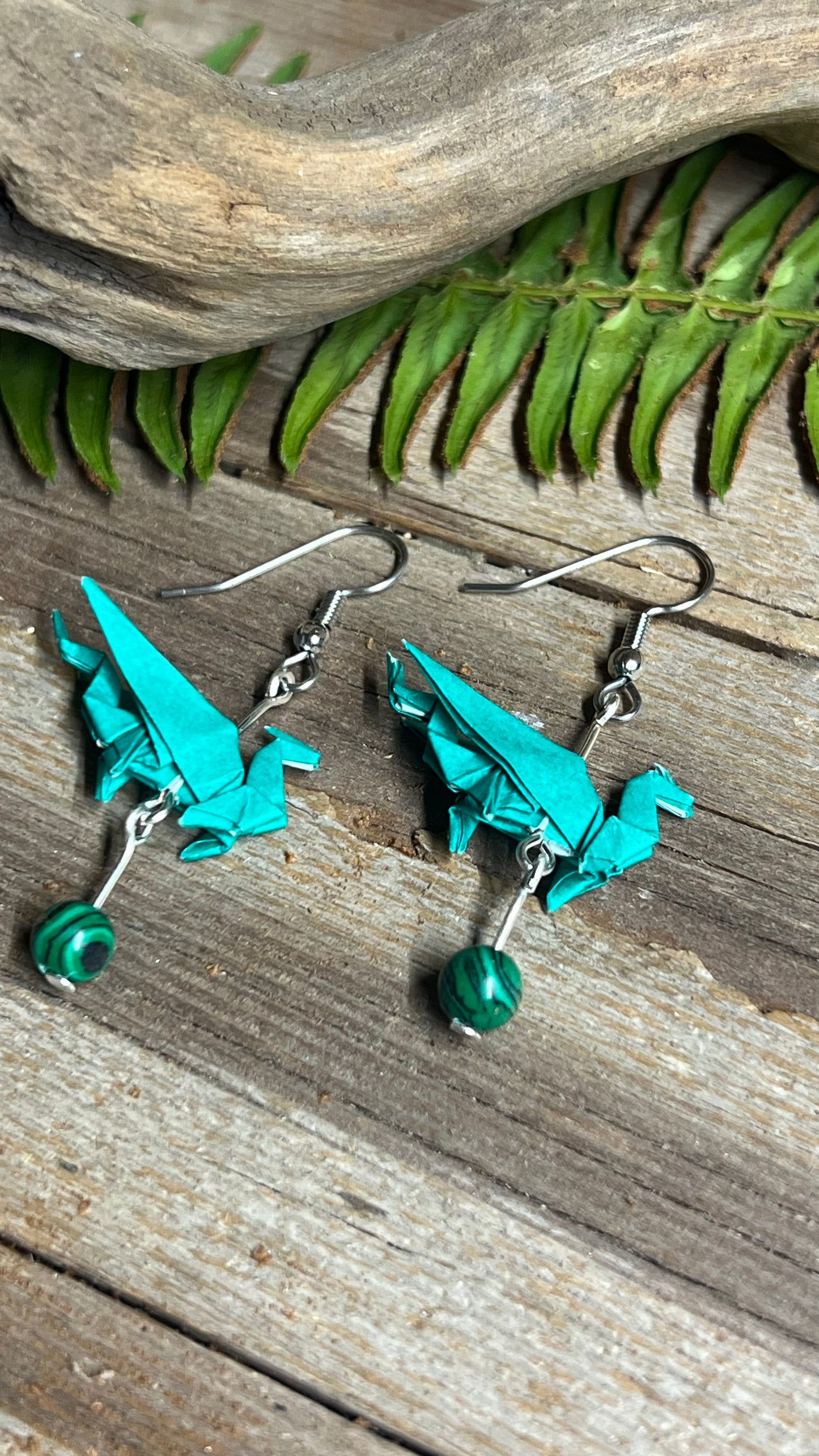 Origami Dragon Earrings