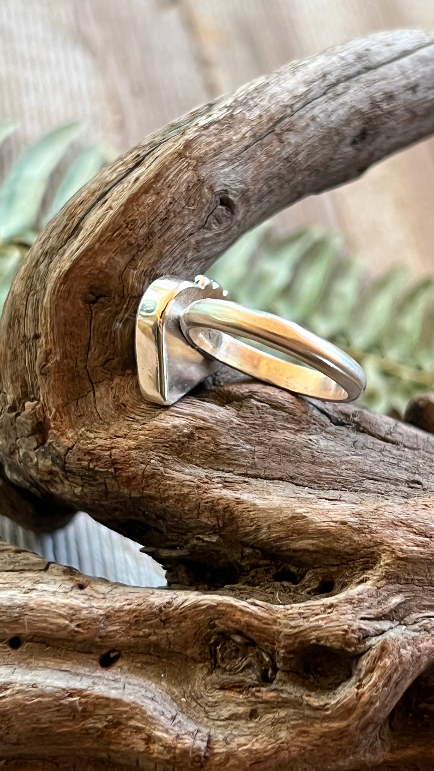 Stone Heart Sterling Silver Rings