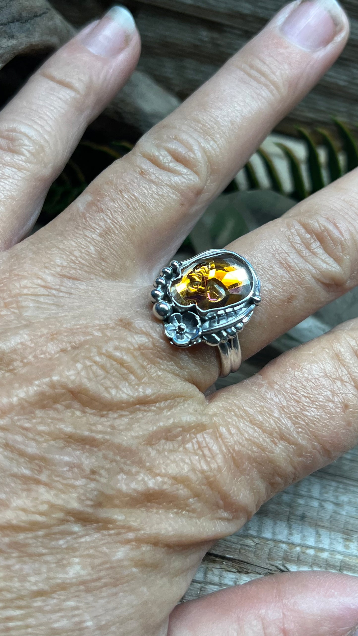 Swarovski Skull Rings Sterling Silver 925 Sz 9