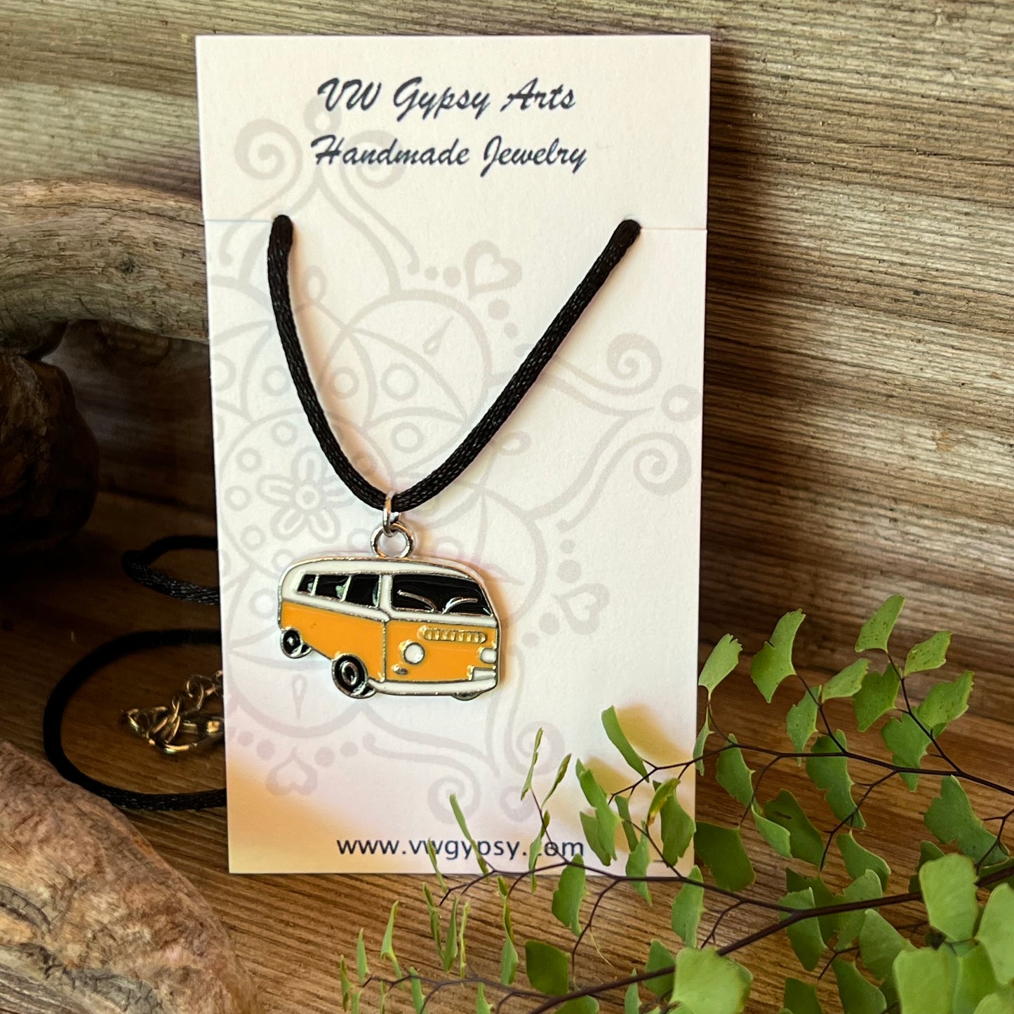 Hippy Bay Bus Enamel Necklace