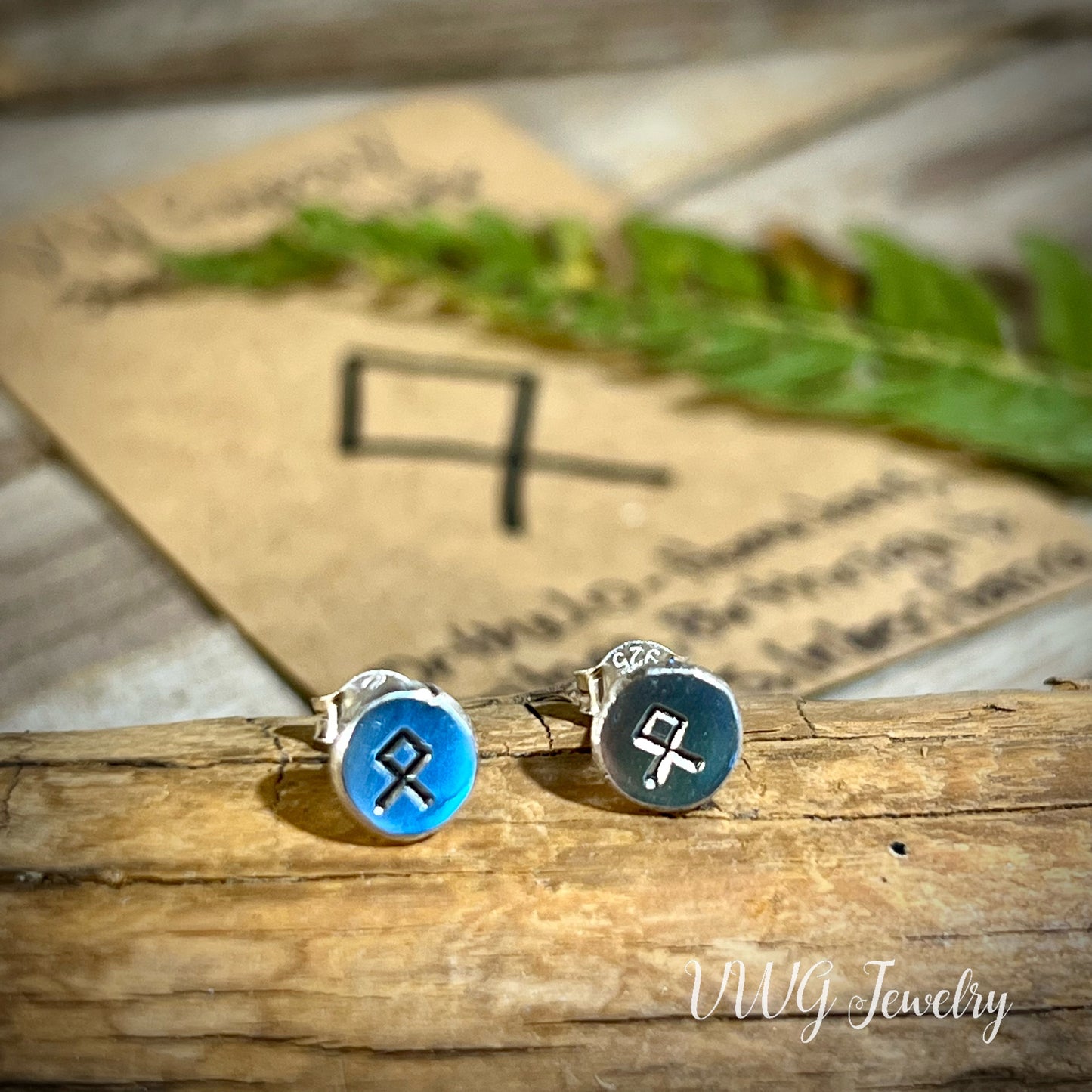 Elder Futhark Rune .925 Earrings