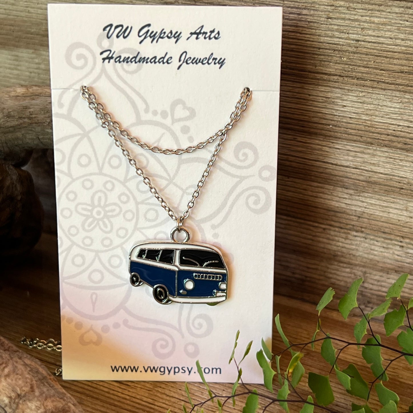 Hippy Bay Bus Enamel Necklace