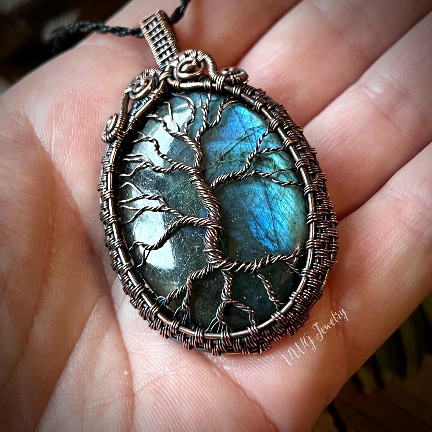 Labradorite Tree of Life Wire Wrap Necklace