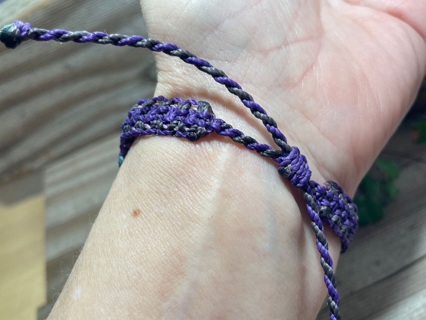 Color Waves Macrame Bracelet Adjustable Woven Handmade Boho Friendship