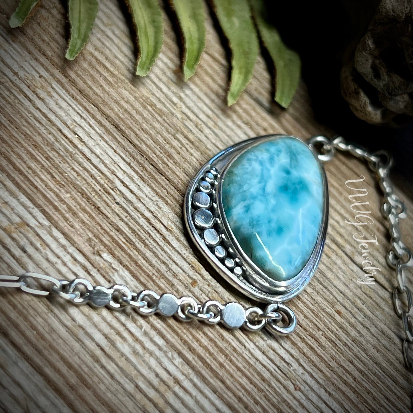 Larimar Necklace Sterling Silver 925