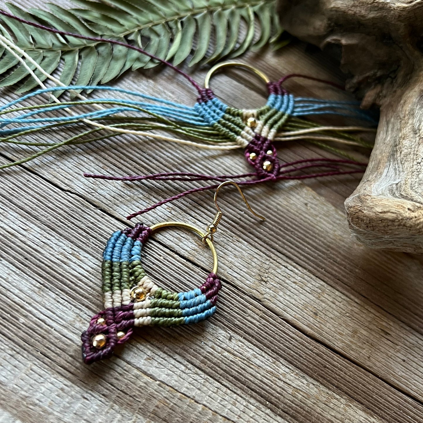 Multi Color Macramé Earrings Hypo