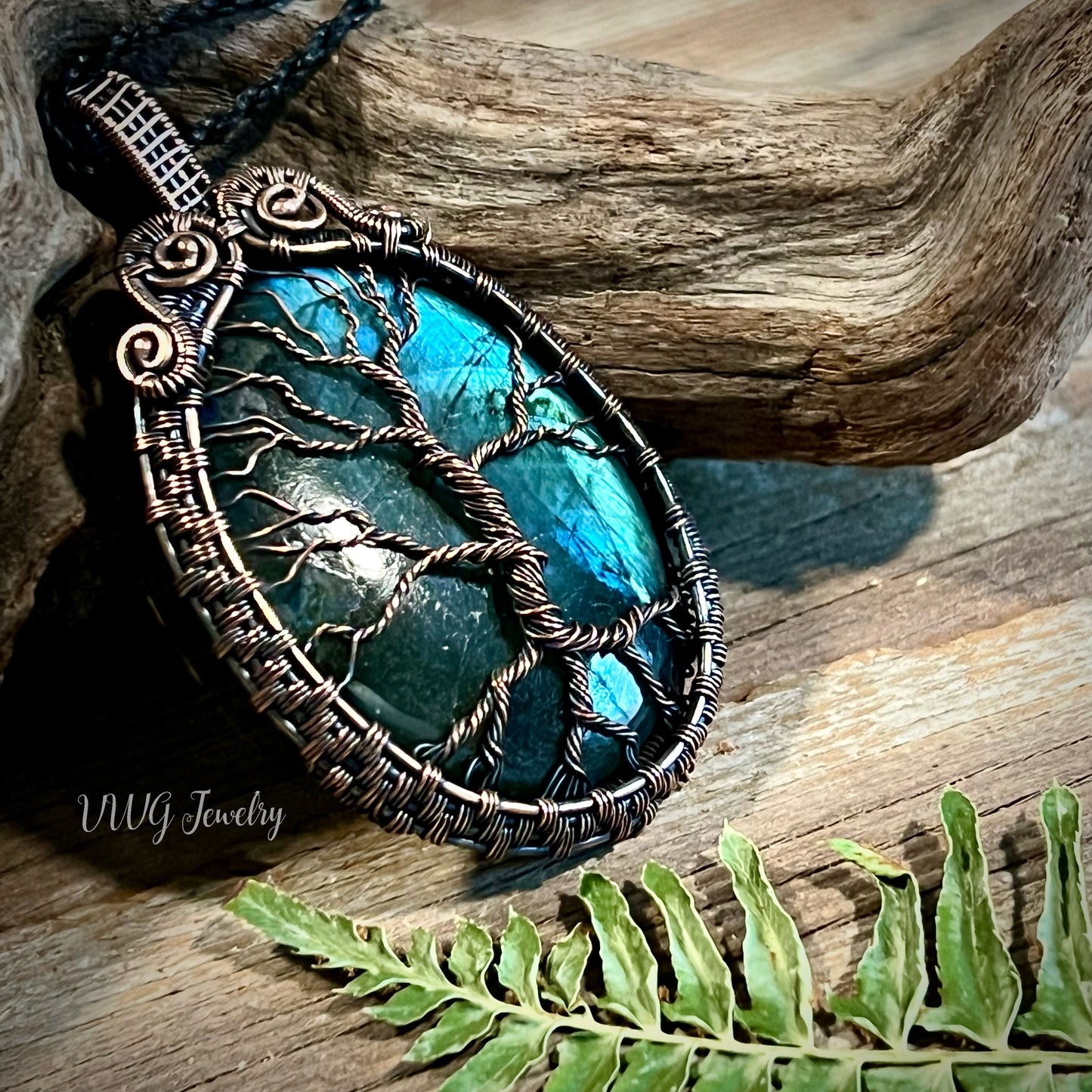 Labradorite Tree of Life Wire Wrap Necklace