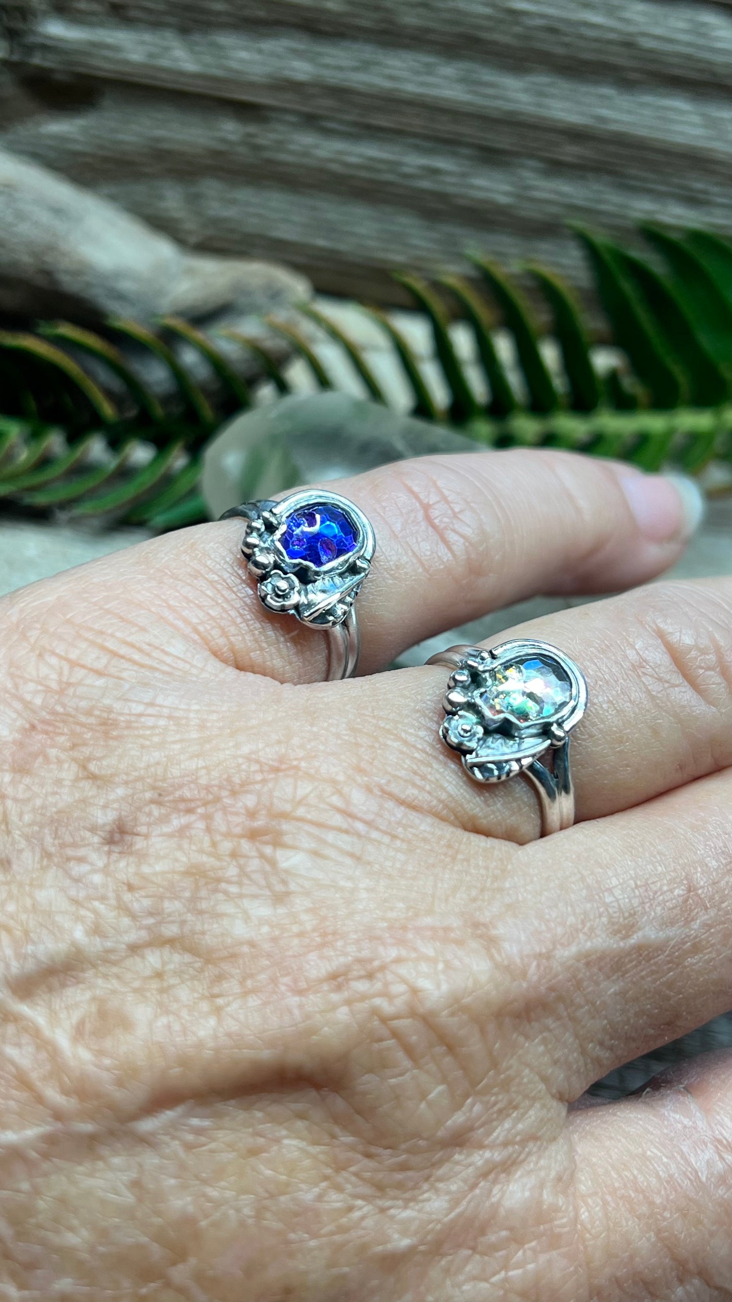 Swarovski Skull Rings Sterling Silver 925 Sz 9