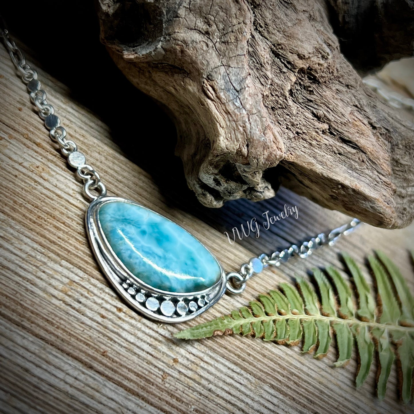 Larimar Necklace Sterling Silver 925
