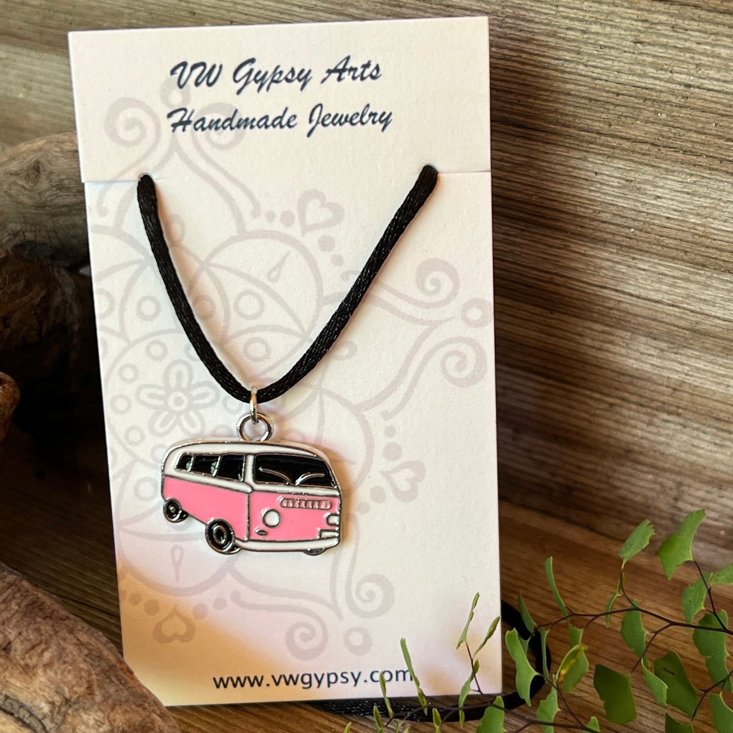 Hippy Bay Bus Enamel Necklace