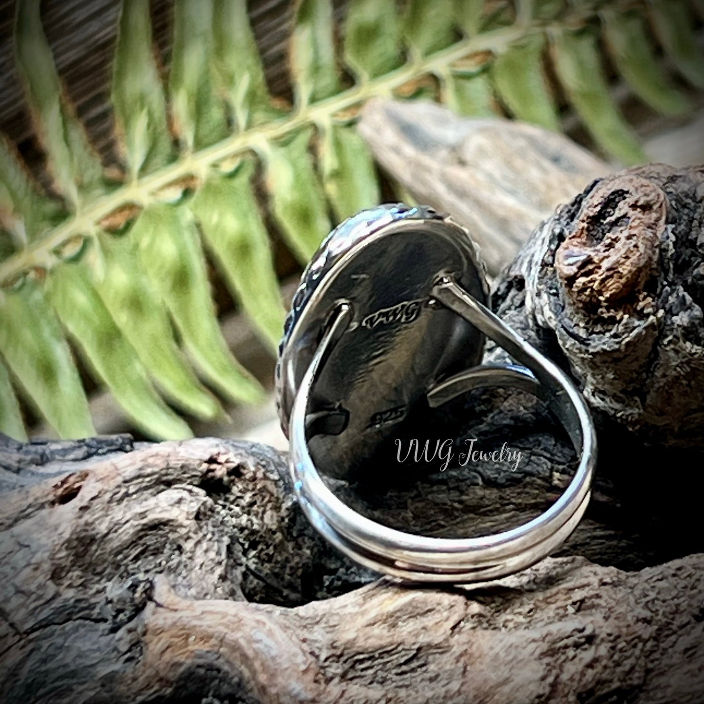 White Buffalo Turquoise Sterling Silver Ring Size 8