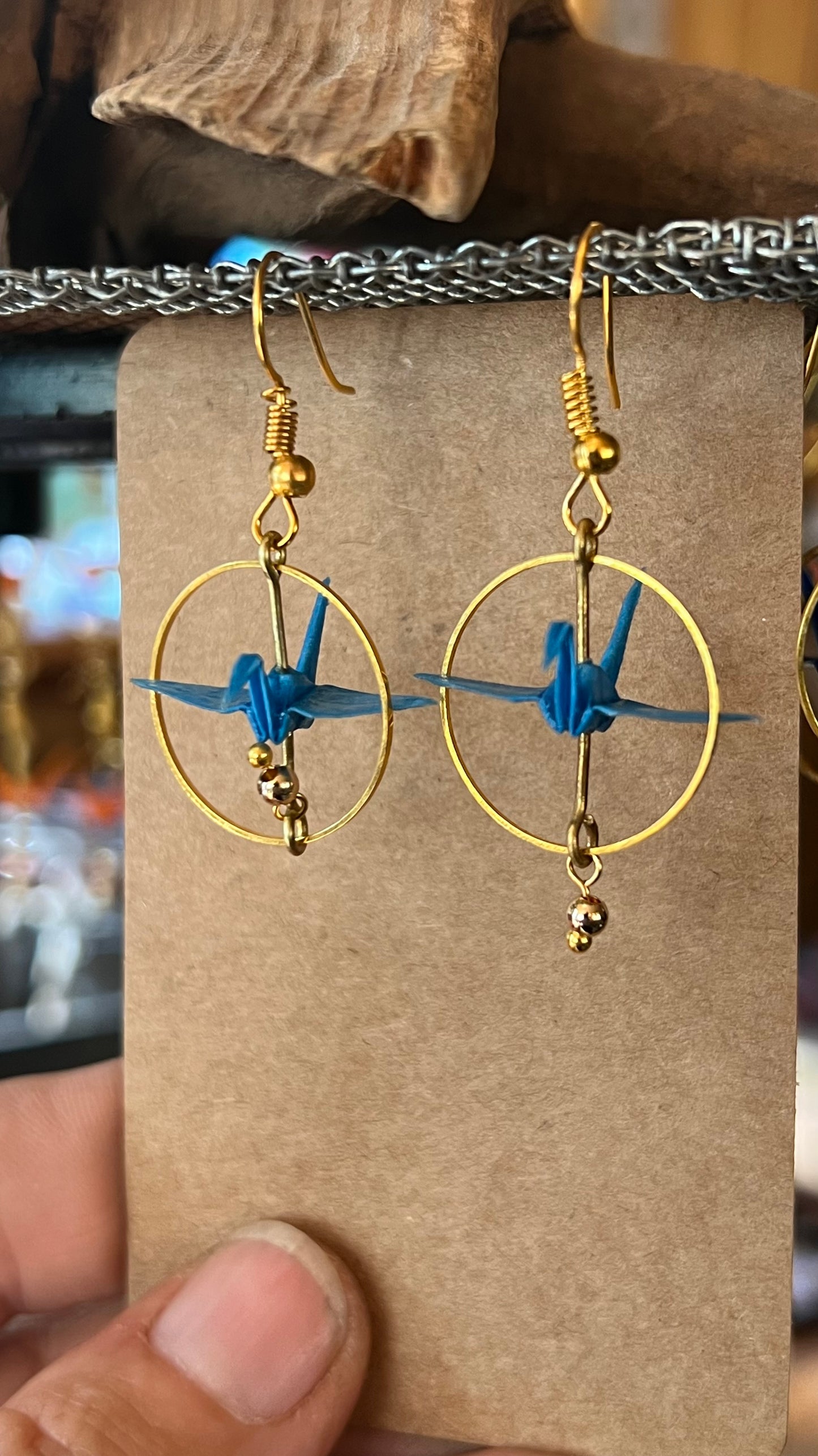 Origami Crane Earrings