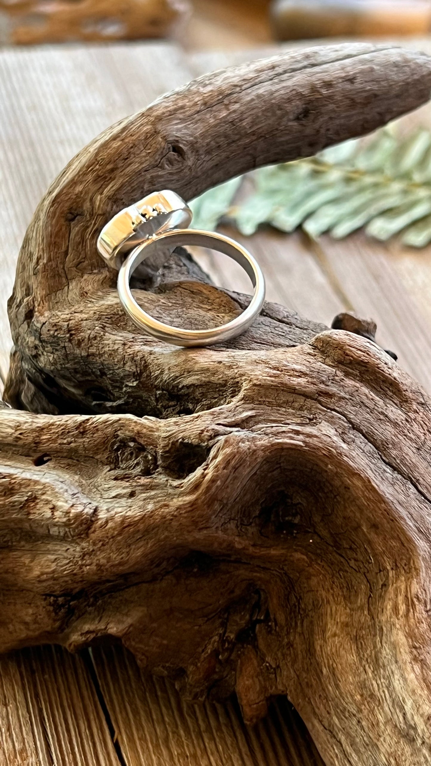 Stone Heart Sterling Silver Rings