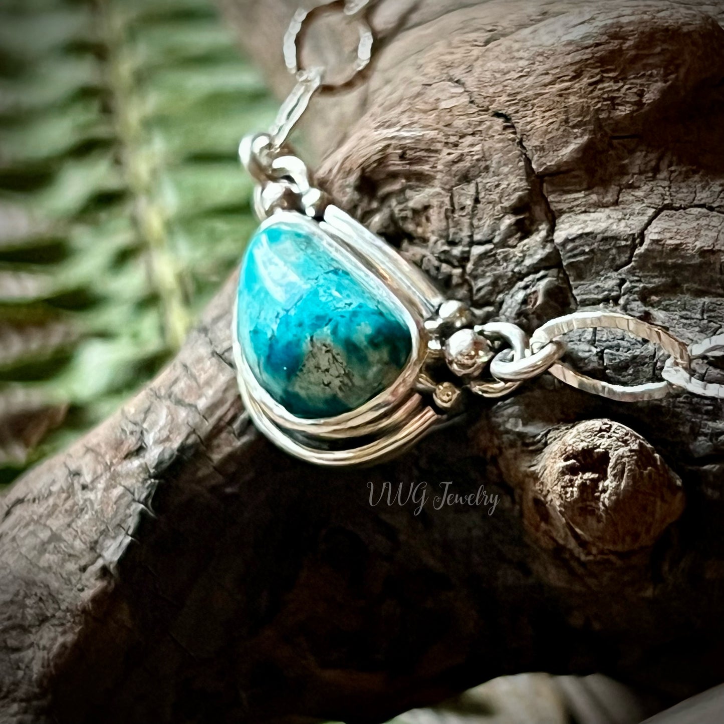 Small Turquoise Sterling Silver .925 Pendant Necklace