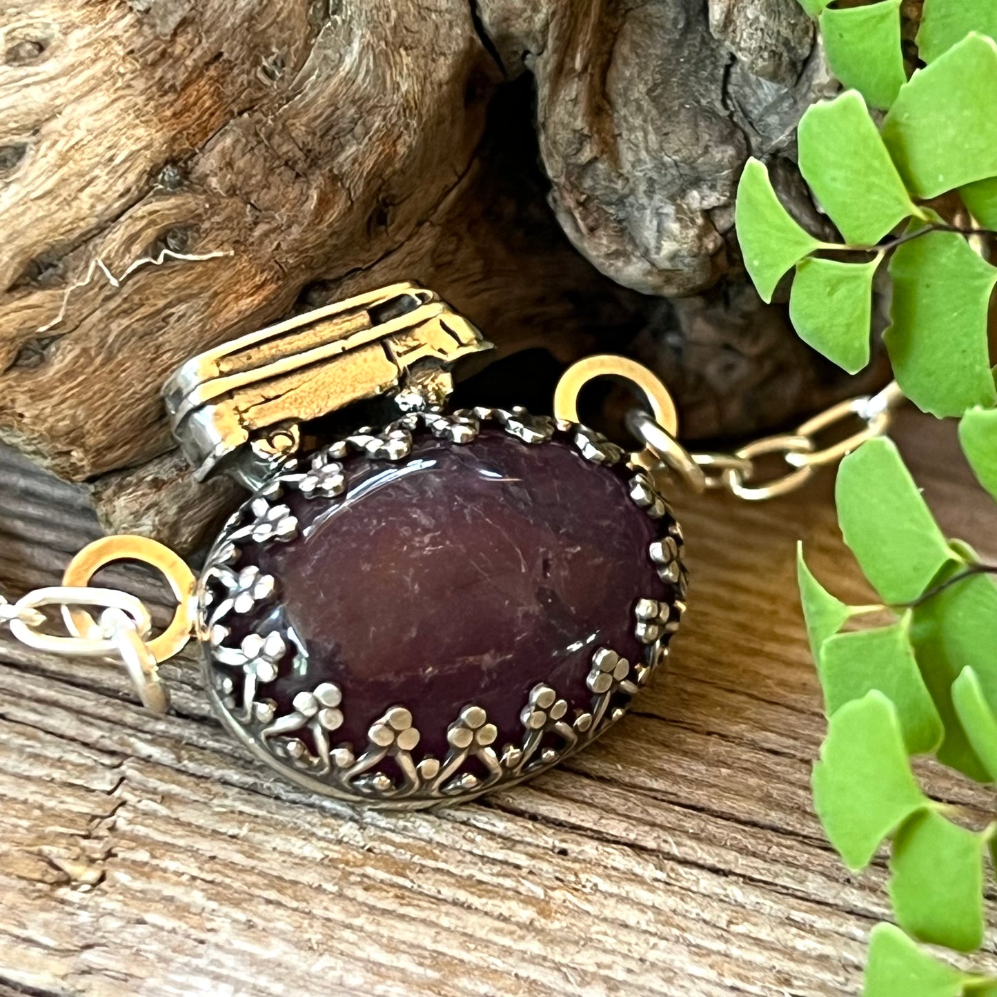 Love Bus Amethyst & Sterling Necklace