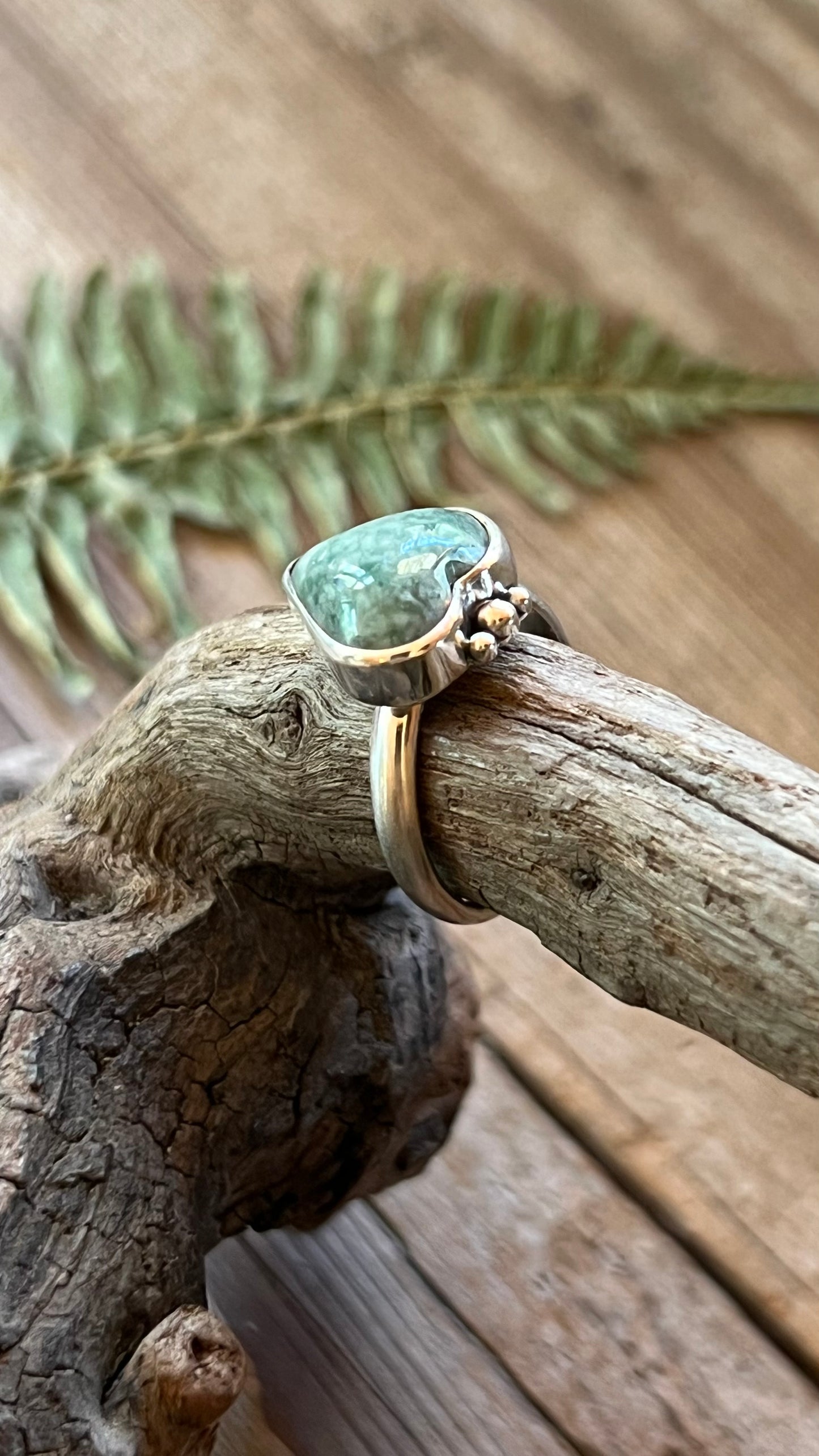 Stone Heart Sterling Silver Rings