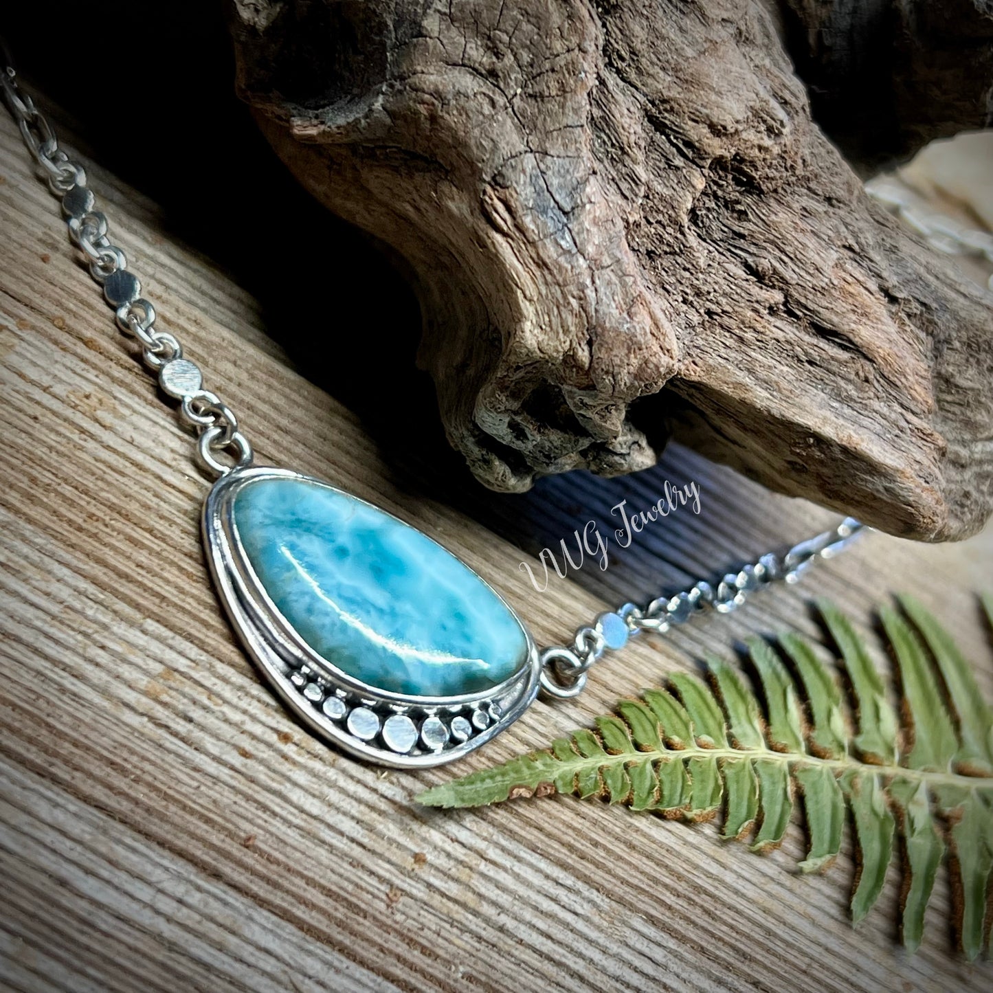 Larimar Necklace Sterling Silver 925