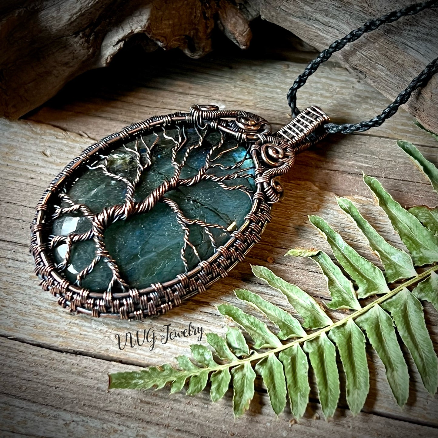 Labradorite Tree of Life Wire Wrap Necklace