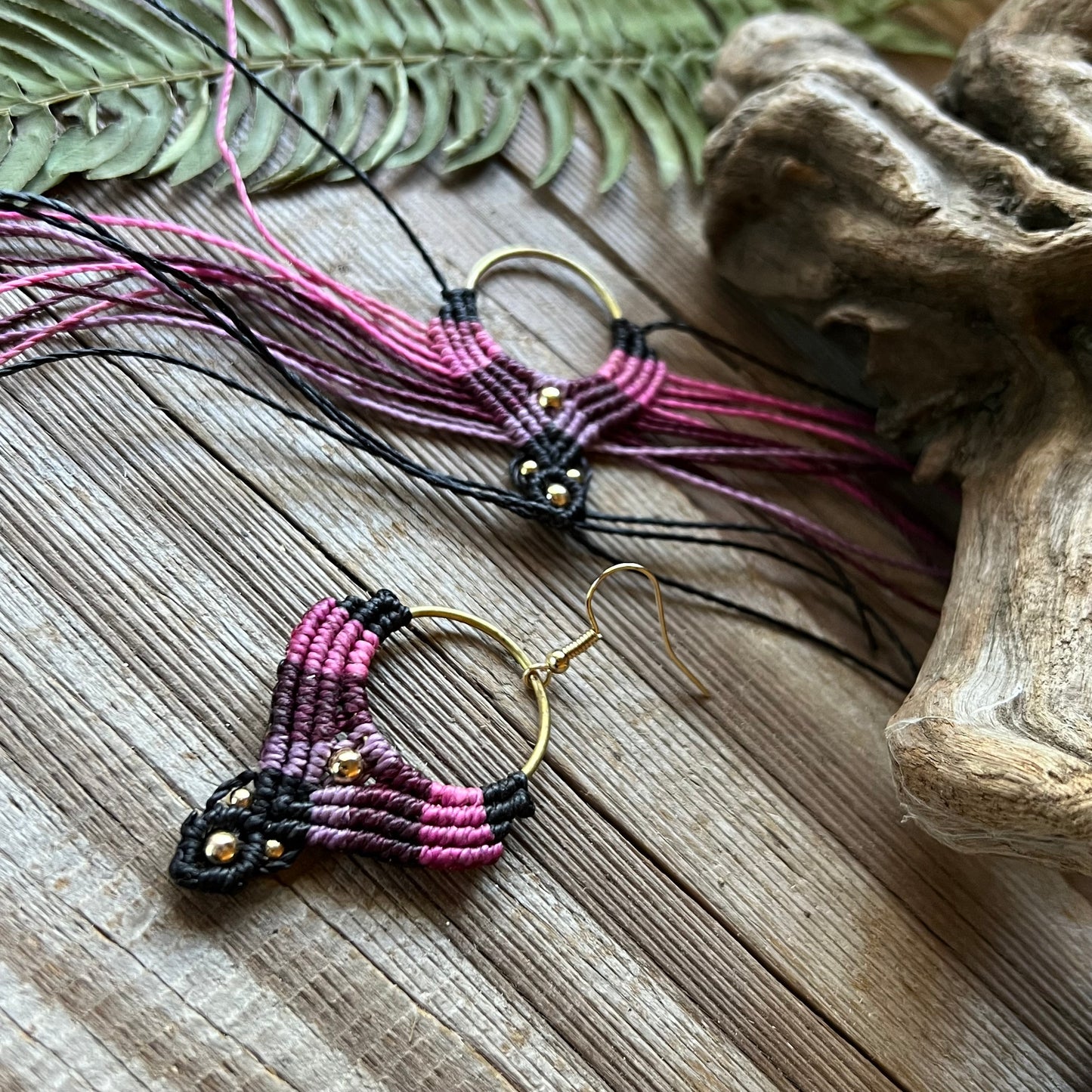 Multi Color Macramé Earrings Hypo