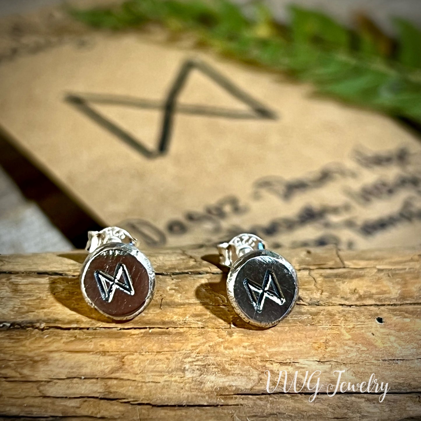 Elder Futhark Rune .925 Earrings