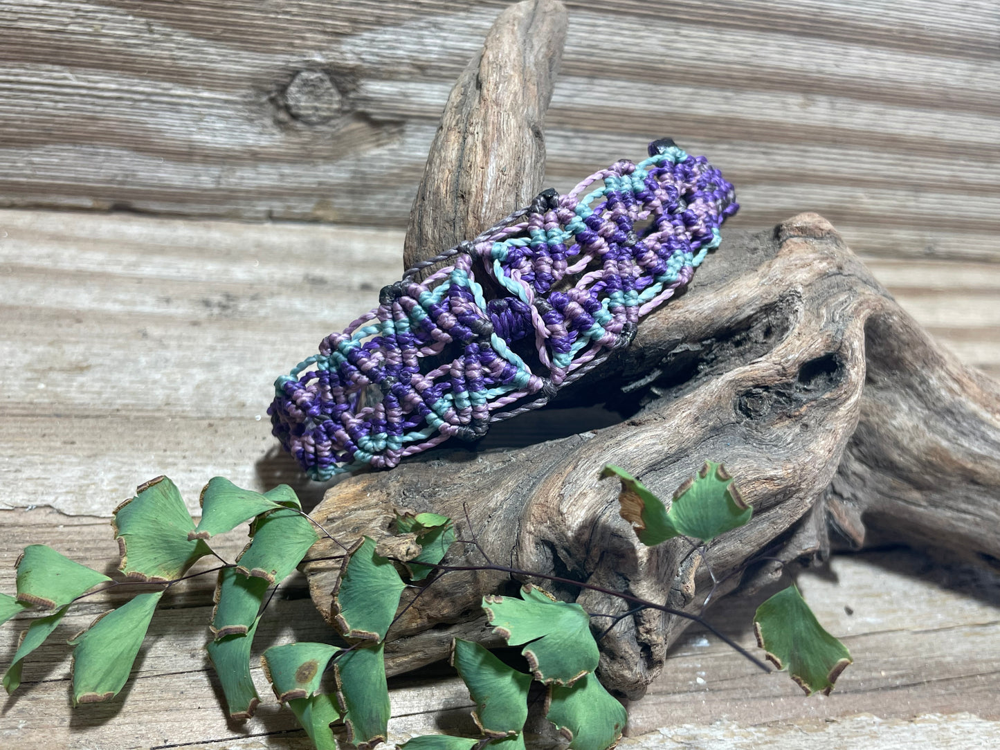 Color Waves Macrame Bracelet Adjustable Woven Handmade Boho Friendship