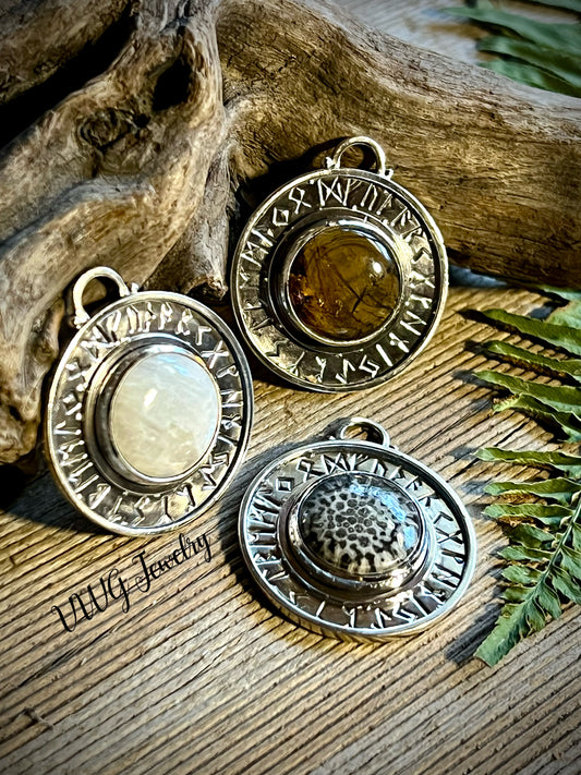 Rune Ring Stone Pendants