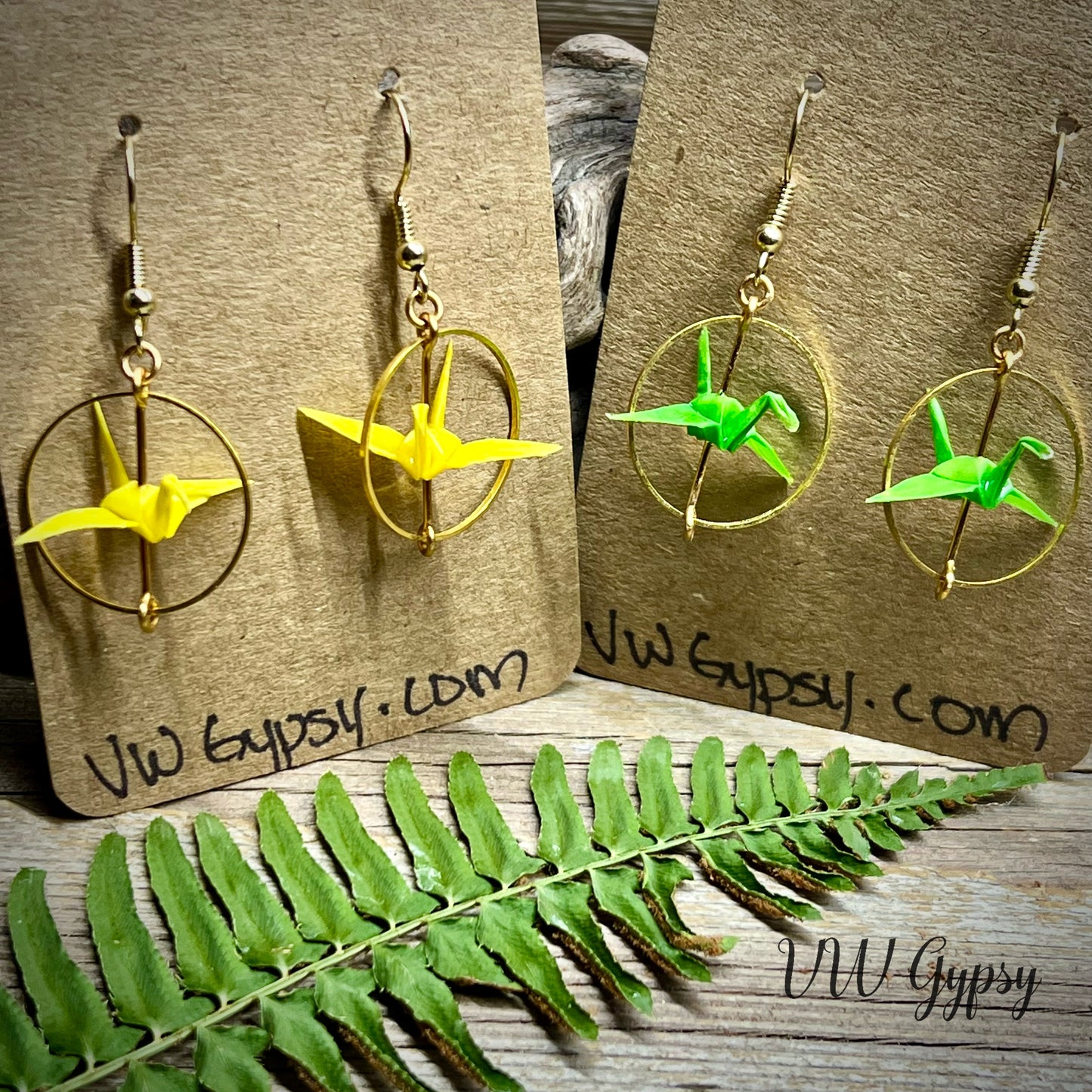 Origami Crane Earrings