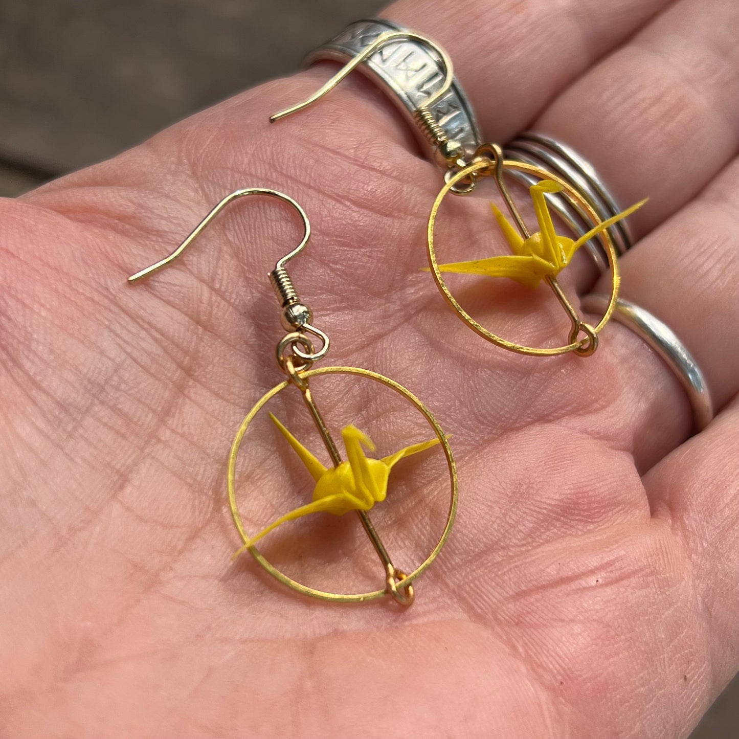 Origami Crane Earrings