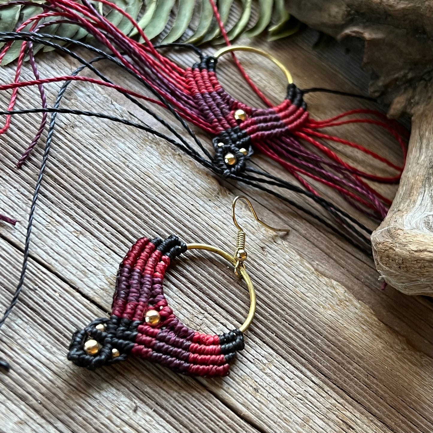 Multi Color Macramé Earrings Hypo