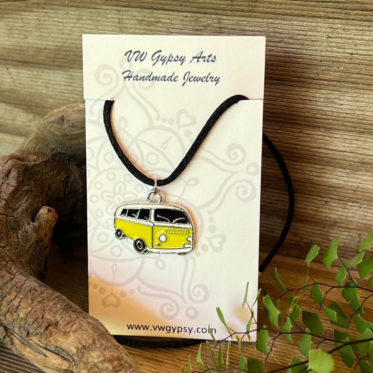 Hippy Bay Bus Enamel Necklace