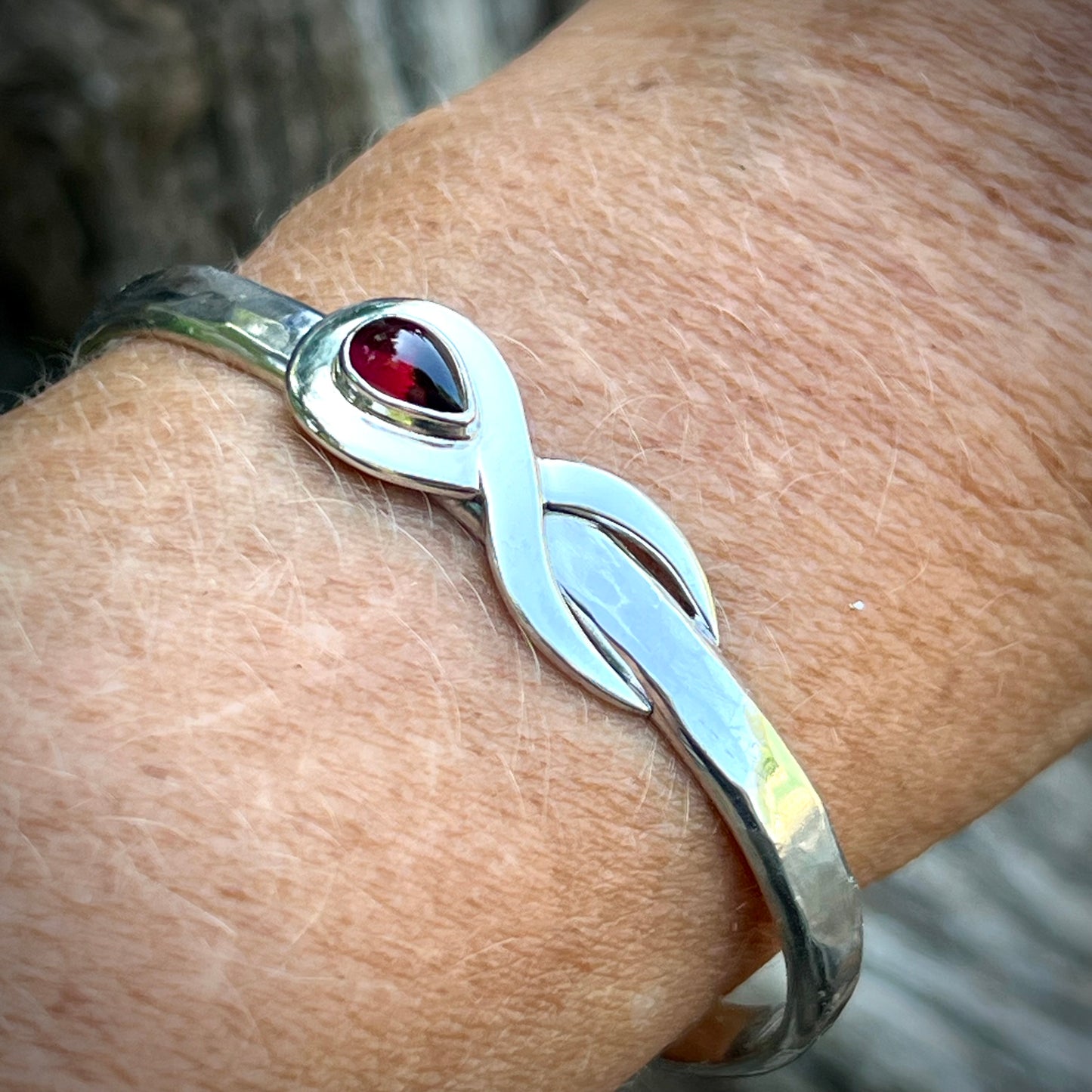 Awareness Ribbon & Gemstone Bracelet .925 Silver